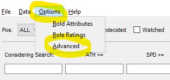 Advanced Configuration Menu Option